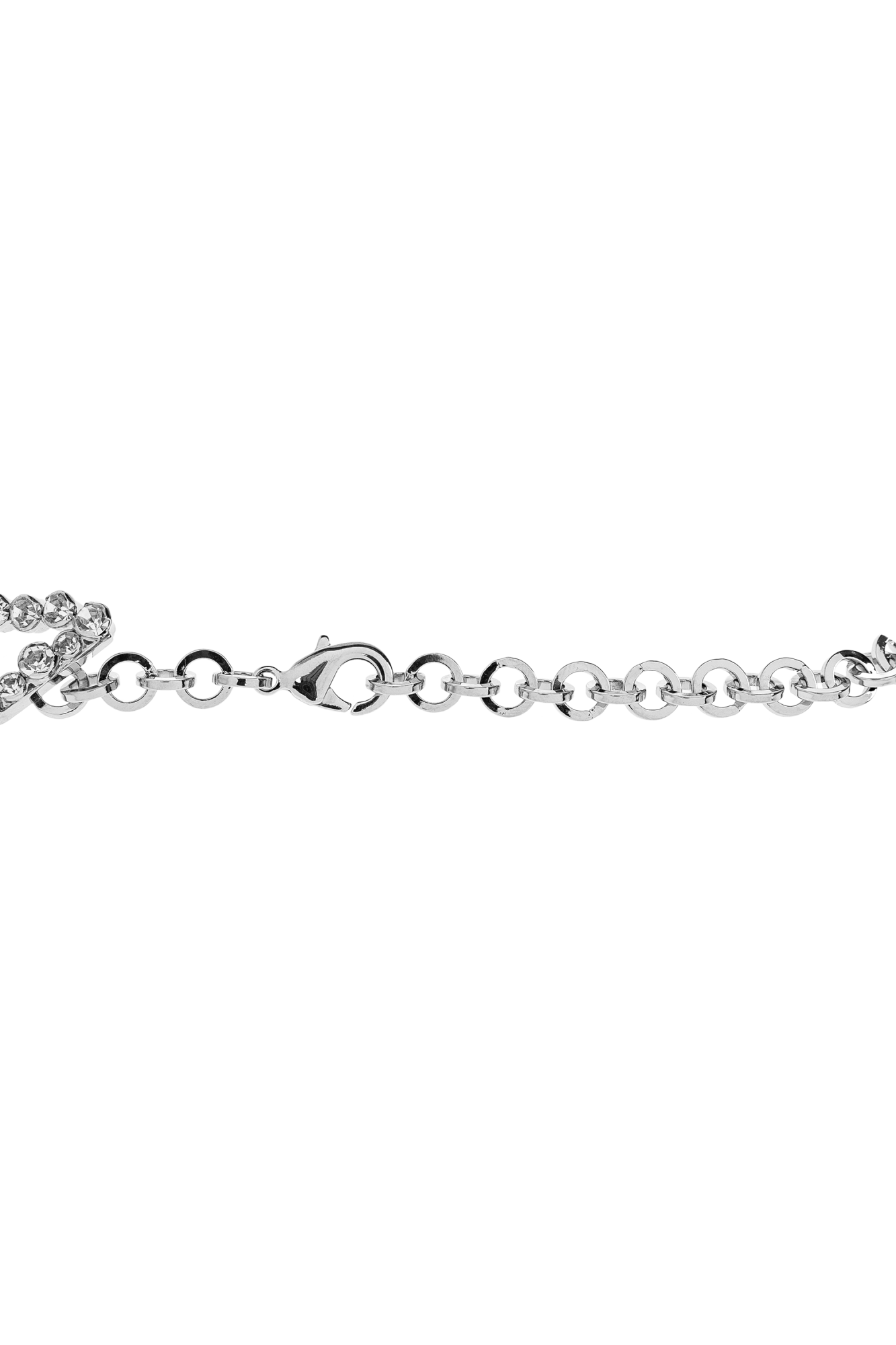 ネックレス・ペンダント Crystal Charms Necklace - Alessandra Rich - Silver - Brass Alessandra Rich Necklace with shimmering crystals | Women's